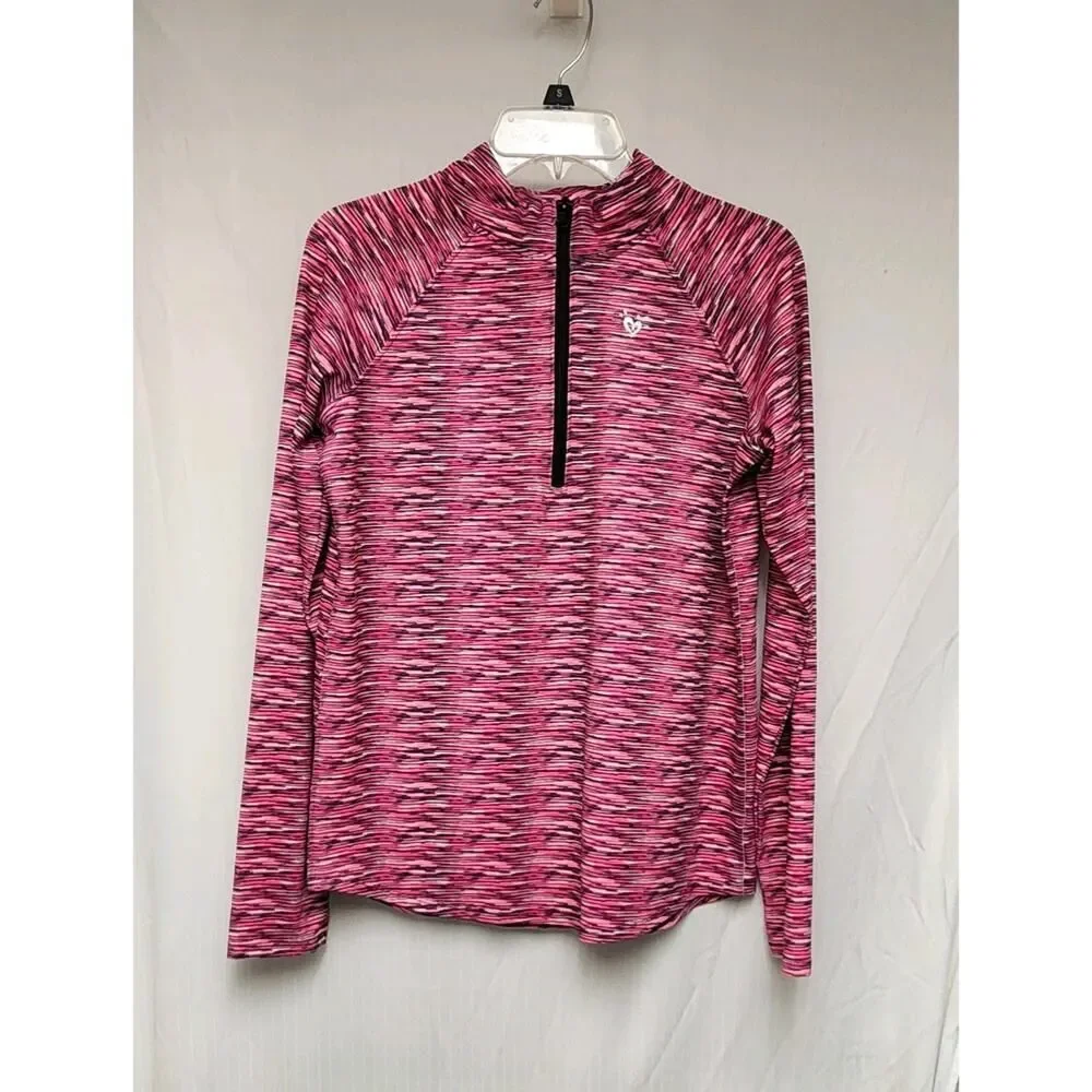 Justice Girls Sweatshirt Pink/Black 18 Pullover Long Sleeves